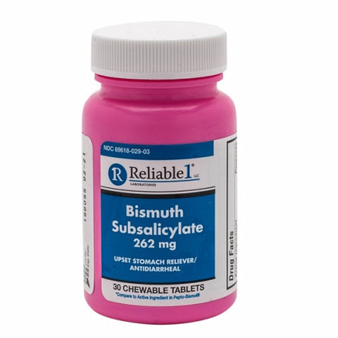 Reliable1, Pink Bismuth, 262mg, 30 Tabs Reliable1