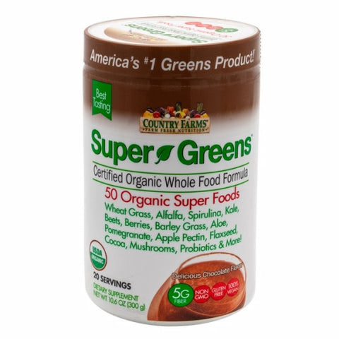 Country Farms, Super Green Drink Mix Berry Chocolate, 300 Grams Country Farms