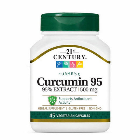 21st Century, Curcumin 95% Extract, 500 Mg, 45 Veg Caps 21st Century
