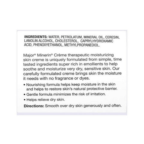 Major Pharmaceuticals, Minerin Cream, 16 Oz Major Pharmaceuticals