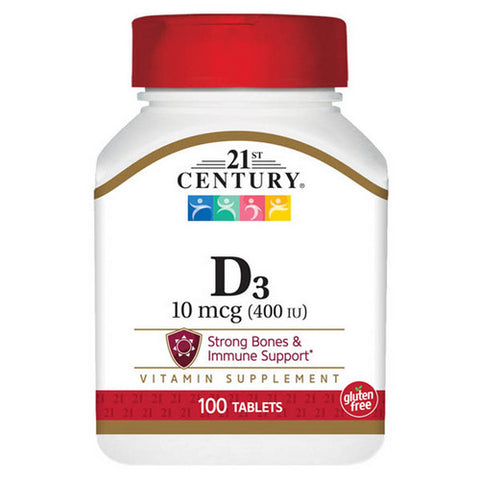 21st Century, Vitamin 400 IU, 125 Mcg, 100 Tabs 21st Century