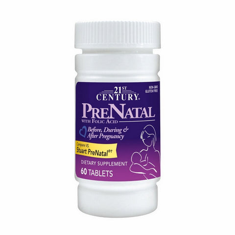 21st Century, Prenatal With Folic Acid, 60 Tabs 21st Century