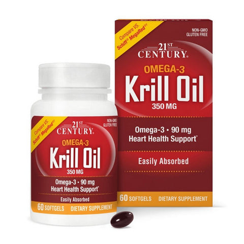 21st Century, Krill Oil, 350 mg, 60 Softgels 21st Century