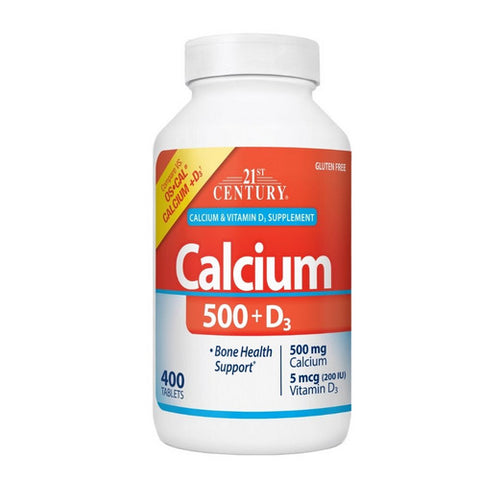 21st Century, Calcium Plus Vitamin D3, 500mg, 400 Tabs 21st Century