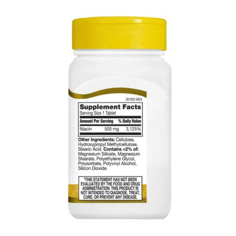21st Century, Niacin, 500mg, 100 Tabs 21st Century