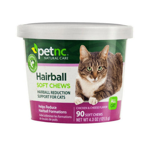 Petnc Natural Care, Hairball Soft Chews All Cat Chicken And Cheese, 4.3 Oz Petnc Natural Care