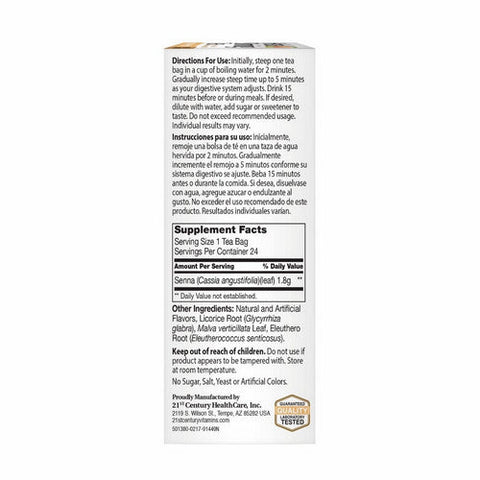 21st Century, Herbal Slimming Tea Peach-Apricot, 24 Bags 21st Century