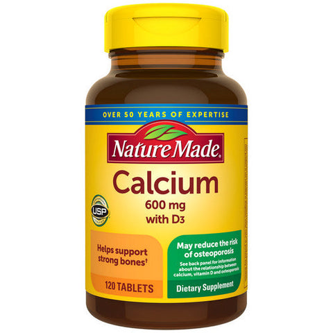 Nature Made, Calcium with Vitamin D, 500 mg, 120 Tabs Nature Made