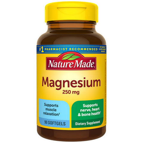 Nature Made, Magnesium, 250 mg, 90 Liquid Softgels Nature Made