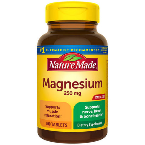 Nature Made, Magnesium, 250 mg, 200 Tabs Nature Made