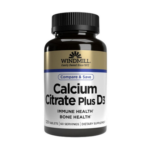 Calcium Citrate + D 120 Tabs by Windmill Health