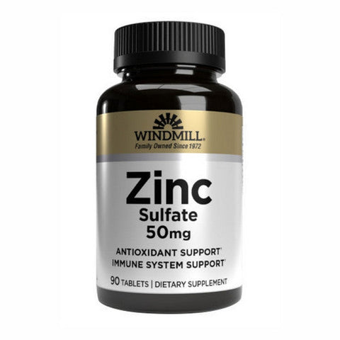 Windmill Health, Zinc Sulfate, 50 Mg, 90 Tabs Windmill Health