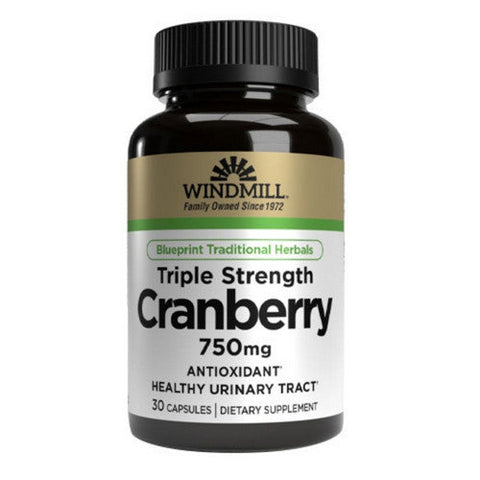 Windmill Health, Triple Strength Cranberry, 750 mg, 30 Tabs Windmill Health