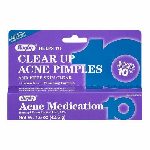 Rugby, Benzoyl Peroxide Gel 10%, 1.5 Oz Rugby