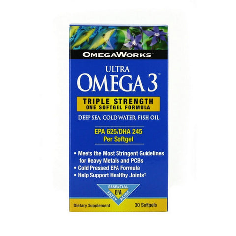 OmegaWorks, Ultra Omega 3 Triple Strength, 30 Softgels OmegaWorks