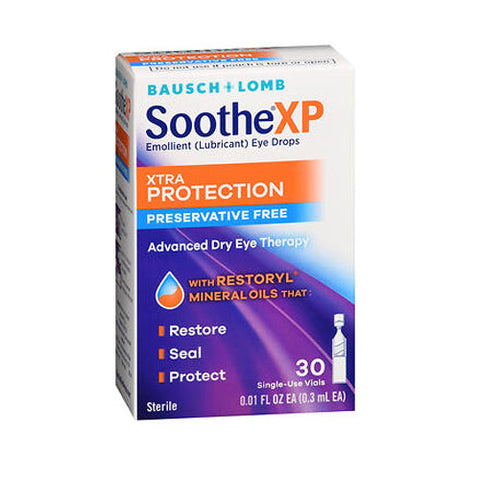 Bausch + Lomb, Soothe Xp Xtra Protection Emollient Eye Drops Single-Use Vials, 30 Each Bausch + Lomb