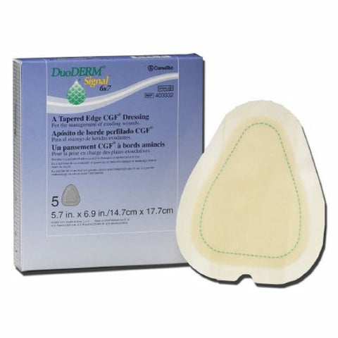 Convatec, Hydrocolloid Dressing Foam Backing 6 X 7 Inch Triangle 403332, Box Of 5 Convatec