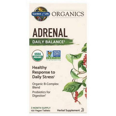 Garden of Life, Organics Adrenal Daily Balance, 120 Vegan Tabs Garden of Life