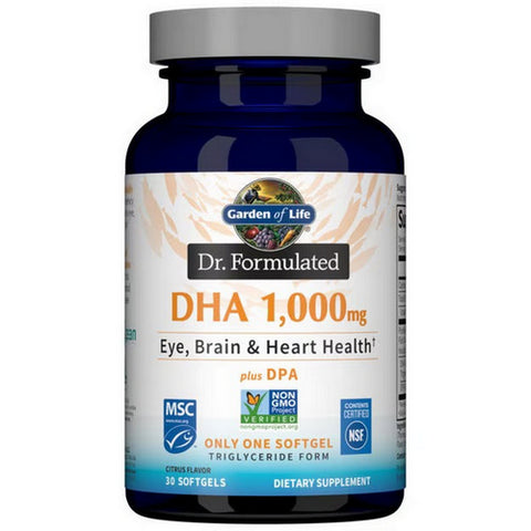 Garden of Life, Dr. Formulated DHA, Lemon, 30 Softgels Garden of Life