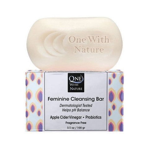 One with Nature, Down There Feminine Cleansing Bar Soap Fragrance Free, 3.5 Oz One with Nature