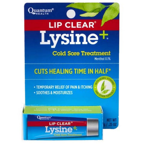 Quantum Health, Lipclear Lysine Plus Cold Sore Treatment, 0.25 oz Quantum Health