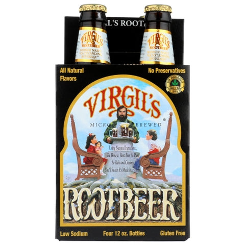 Virgils, Soda Root Beer 4Pk, Case of 6 X 48 Oz Virgils