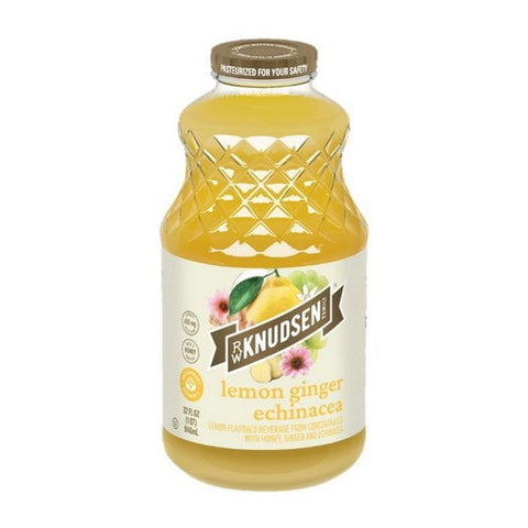 Rw Knudsen Family, Lemon Ginger Echinacea Flavored Beverage, Case of 6 X 32 Oz Rw Knudsen Family
