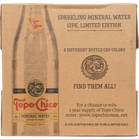 Topo Chico, Watr Mnerl 12P Orgnl Glas, Case of 1 X 144 Oz Topo Chico