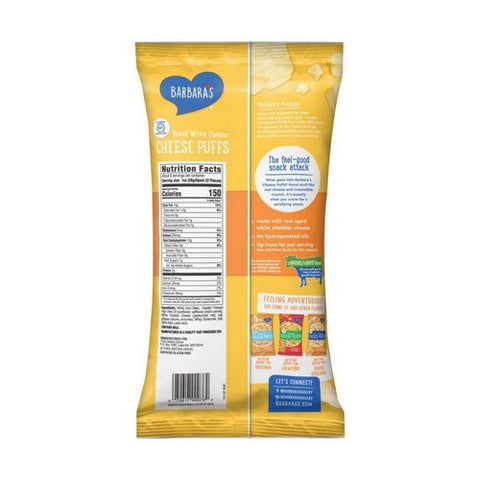 Barbara's, Baked White Cheddar Cheese Puffs, 5.5 Oz(Case Of 12) Barbara's