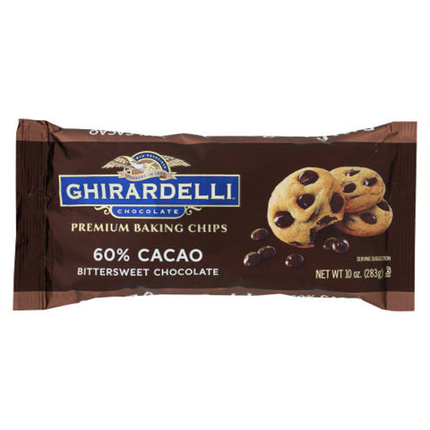 Ghirardelli, Bi Ttersweet Chocolate Chips, Case of 12 X 10 Oz Ghirardelli