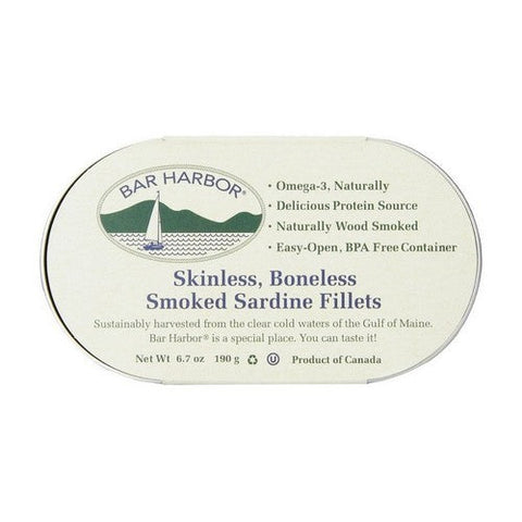 Bar Harbor, Skinless Boneless Smoked Sardine Fillets, 6.7 Oz(Case Of 12) Bar Harbor