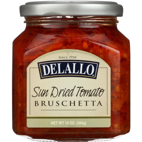 Delallo, Sun Dried Tomato Bruschetta, 10 Oz(Case Of 6) Delallo