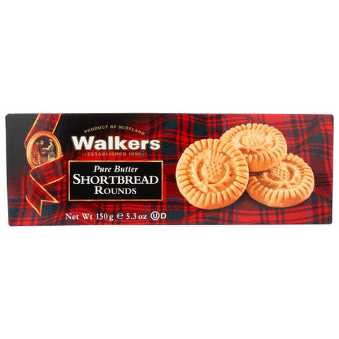 Walkers, Shortbread Round Cookies, 5.3 Oz(Case Of 12) Walkers