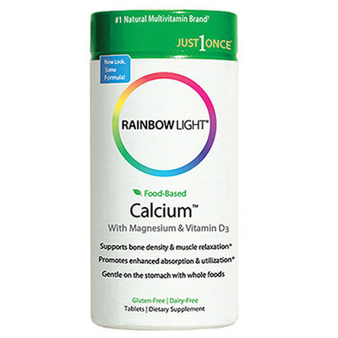 Rainbow Light, Calcium With Magnesium And Vegan D3 Plus, 500 mg, 90 Tabs Rainbow Light