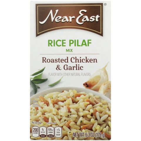 Near East, Roasted Chicken And Garlic Rice Pilaf, 6.3 Oz(Case Of 12) Near East