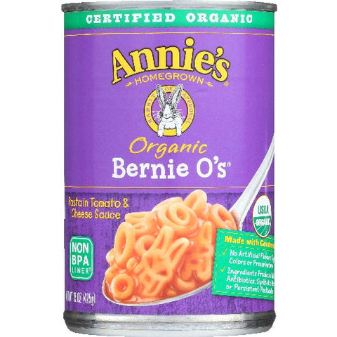 Annie's Homegrown, Organic Bernie O's Pasta In Tomato & Cheese Sauce, 15 Oz(Case Of 12) Annie's Homegrown