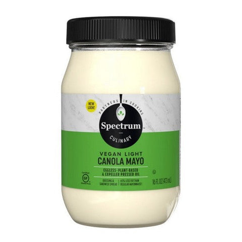 Spectrum Naturals, Naturals Mayo Eggless Vegan Light Canola, Case of 12 X 16 Oz Spectrum Naturals