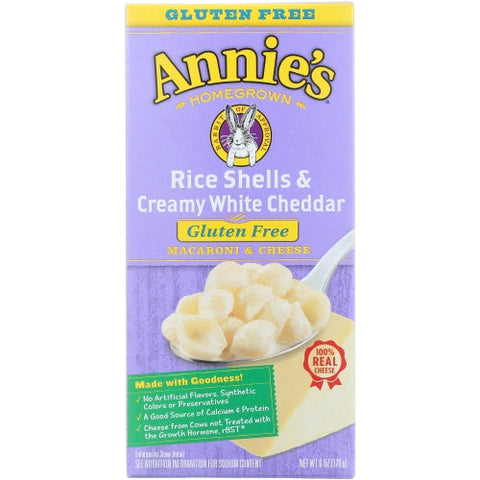 Annie's Homegrown, Rice Pasta And White Cheddar, 6 Oz(Case Of 12) Annie's Homegrown