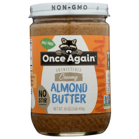 Once Again, American No Stir Classic Creamy Almond Butter, 16 Oz(Case Of 6) Once Again