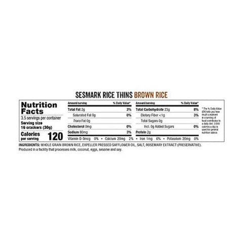 Sesmark, Rice Thin Sesame, 4.25 Oz(Case Of 12) Sesmark