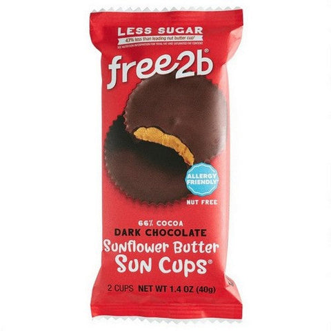 Free2B Foods, Sun Cups Dark Chocolate  Cup, 1.4 Oz(Case Of 12) Free2B Foods