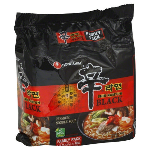 Nongshim, Shin Black Ramen, 18.32 Oz(Case Of 4) Nongshim