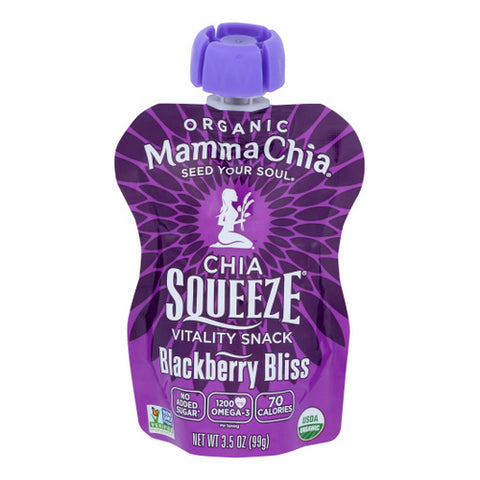 Mamma Chia, Squeeze Blackberry Bliss, 3.5 Oz(Case Of 16) Mamma Chia