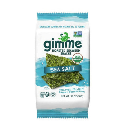 Gimme, Organic Seaweed Snack Roasted Sea Salt, 0.35 Oz(Case Of 12) Gimme