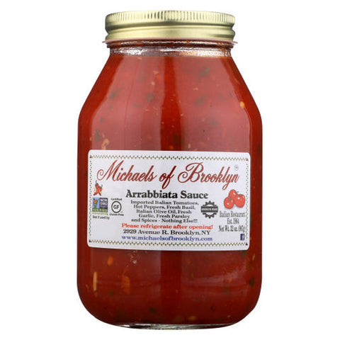 Michaels Of Brooklyn, Arrabbiata Sauce, Case of 6 X 32 Oz Michaels Of Brooklyn