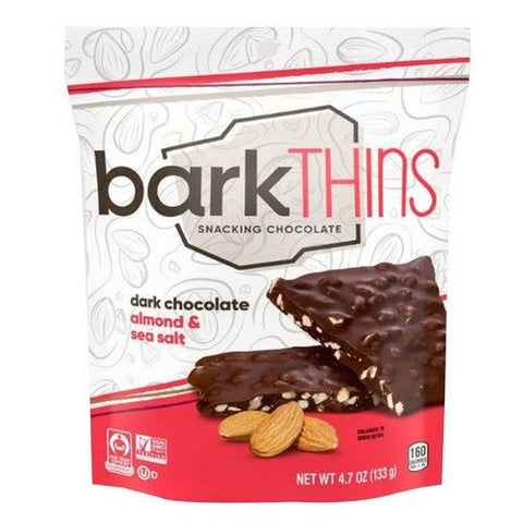 Barkthins, Dark Chocolate Almond Snacks, 4.7 Oz(Case Of 12) Barkthins