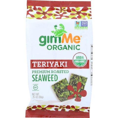 Gimme, Organic Roasted Seaweed Snack Teriyaki, 0.35 Oz(Case Of 12) Gimme