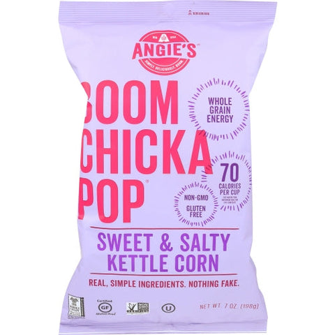 Angie's, Boomchickapop Sweet And Salty Kettle Corn Popcorn, 7 Oz(Case Of 12) Angie's