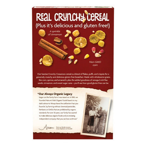 Natures Path, Organic Sunrise Crunchy Cinnamon Cereal, 10.6 Oz(Case Of 12) Natures Path