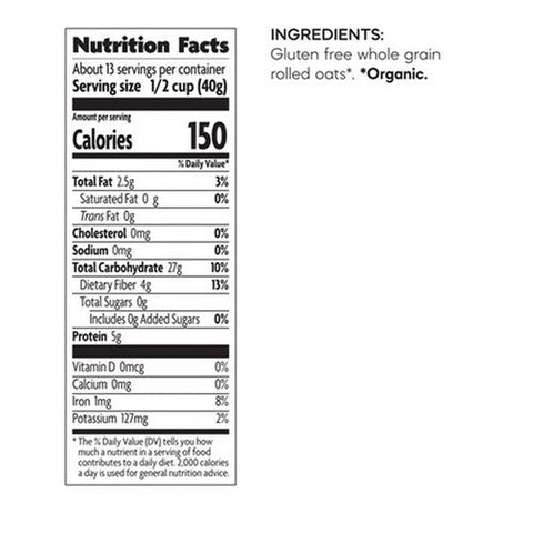 Natures Path, Organic Oats Old Fashioned, 18 Oz(Case Of 6) Natures Path
